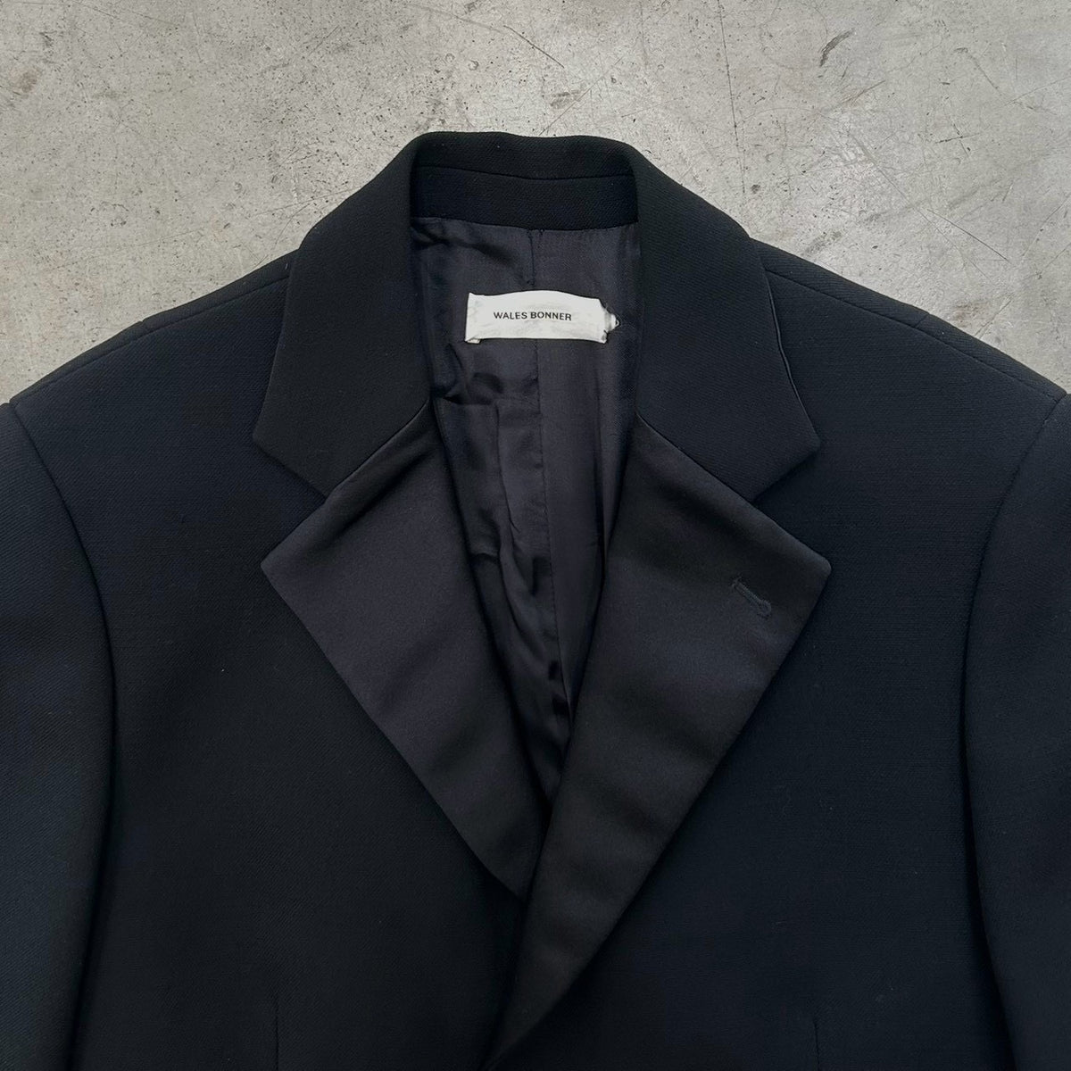 Wales Bonner SS18 Smoking Coat (Black, Made in Italy)