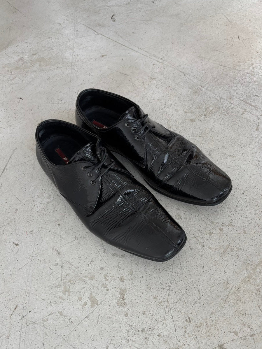 Prada Early 2000s Patent Leather Pointed Shoes
