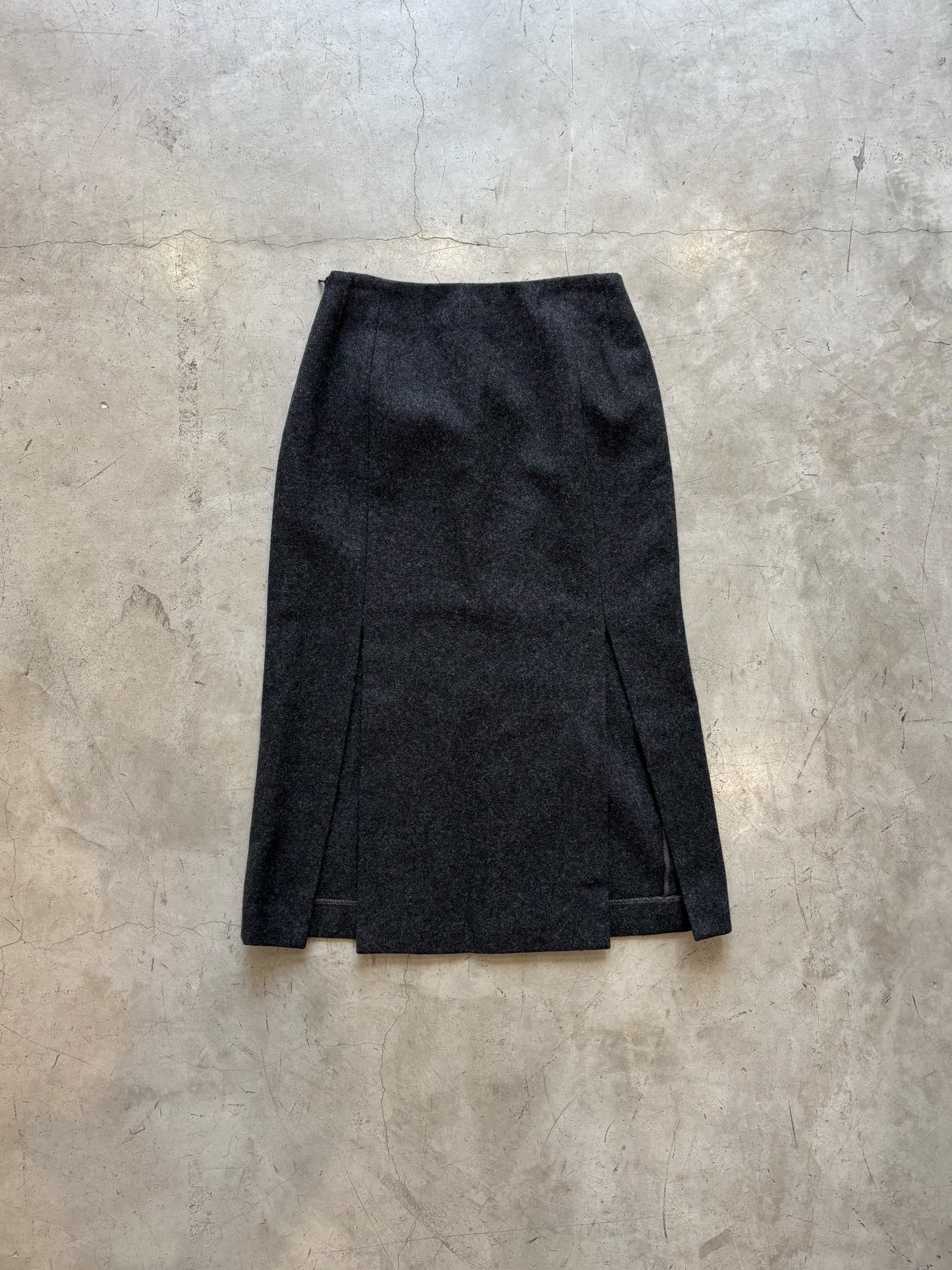 Patrizia Pepe 1990s Splits Wool Skirt (velvetknife)