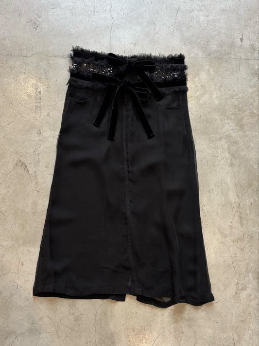 Comme des Garcons Fall 2006 Sheer Sequin Embellished Skirt (velvetknife)