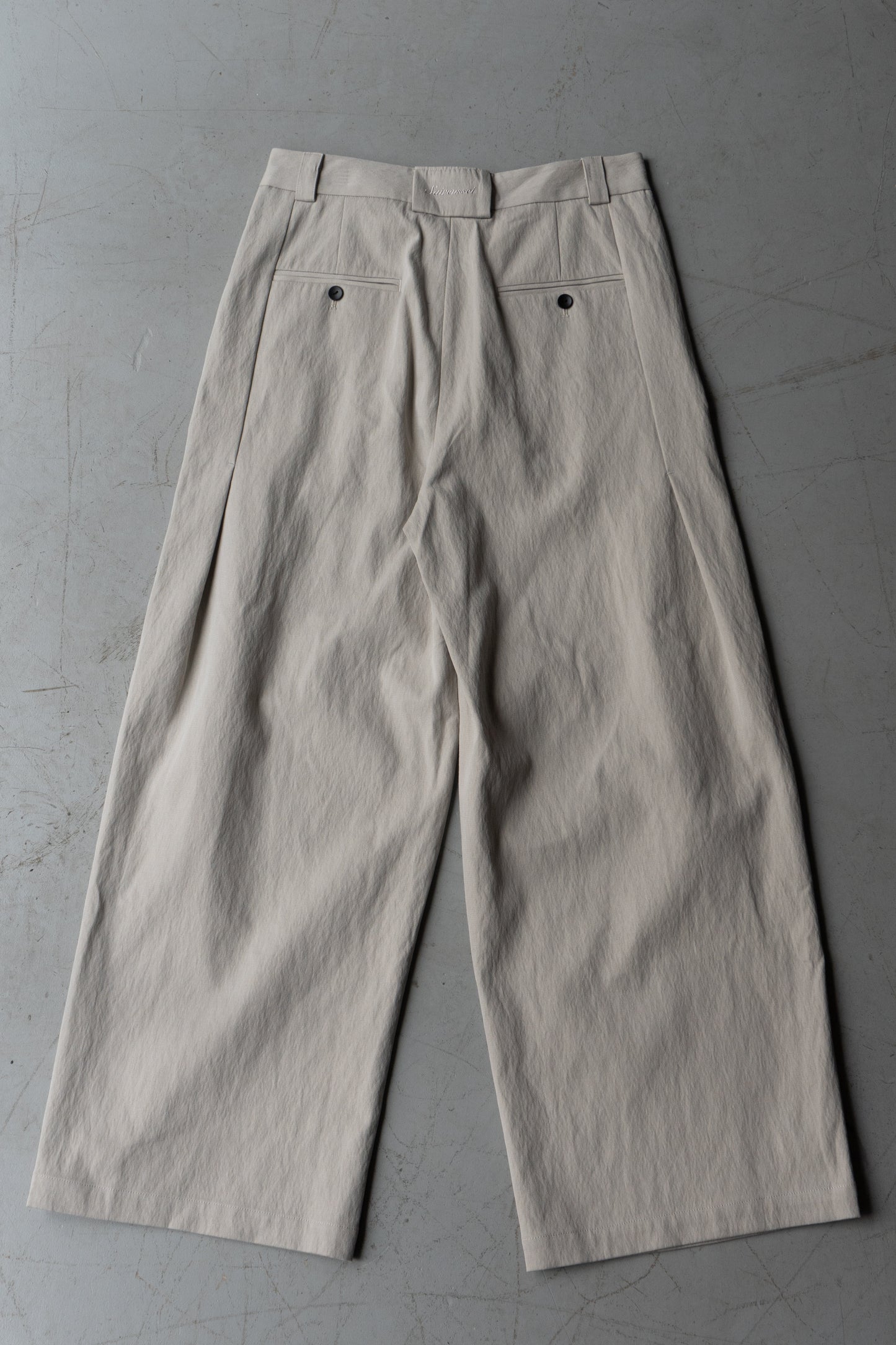 Double pleated pants