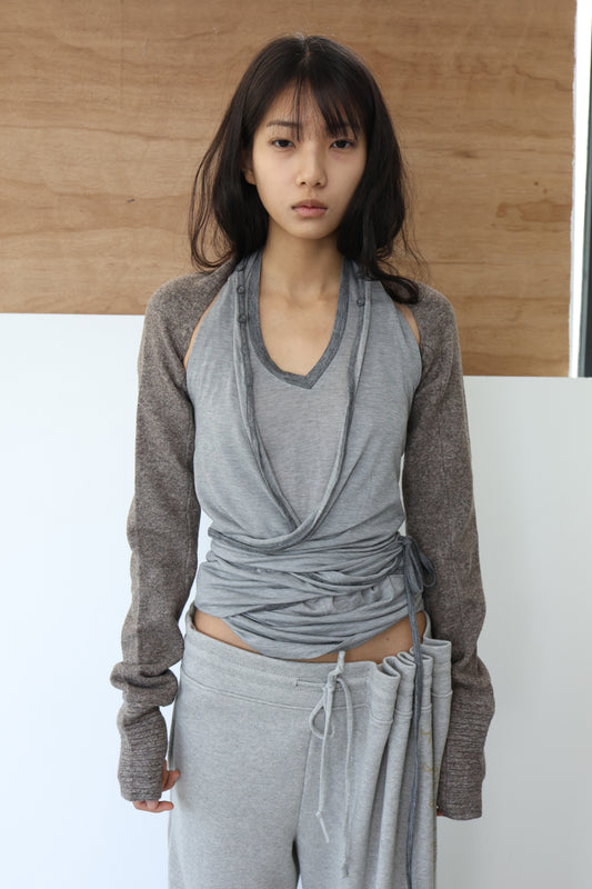 Halter wrap sleeveless