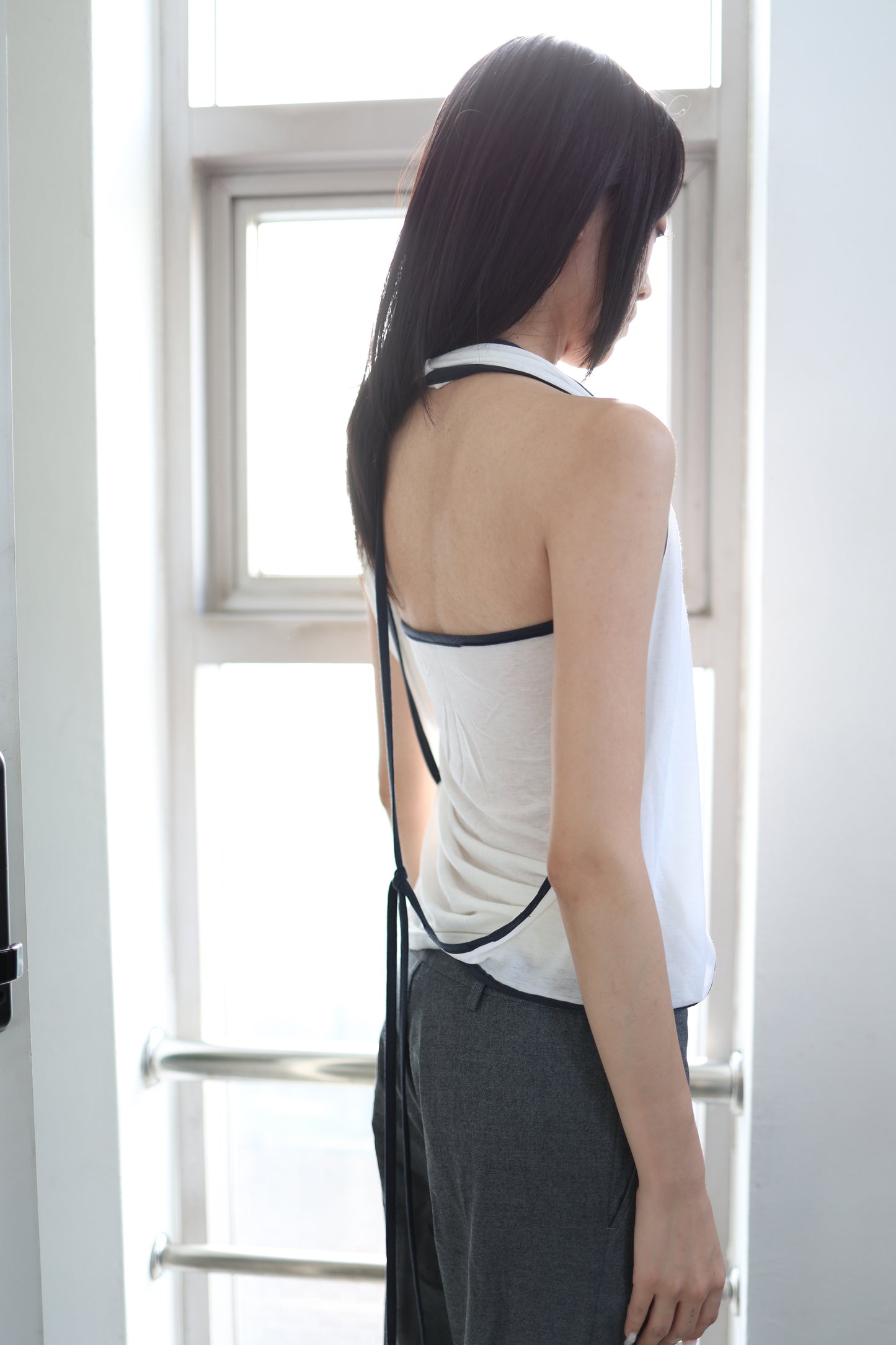 Halter wrap sleeveless
