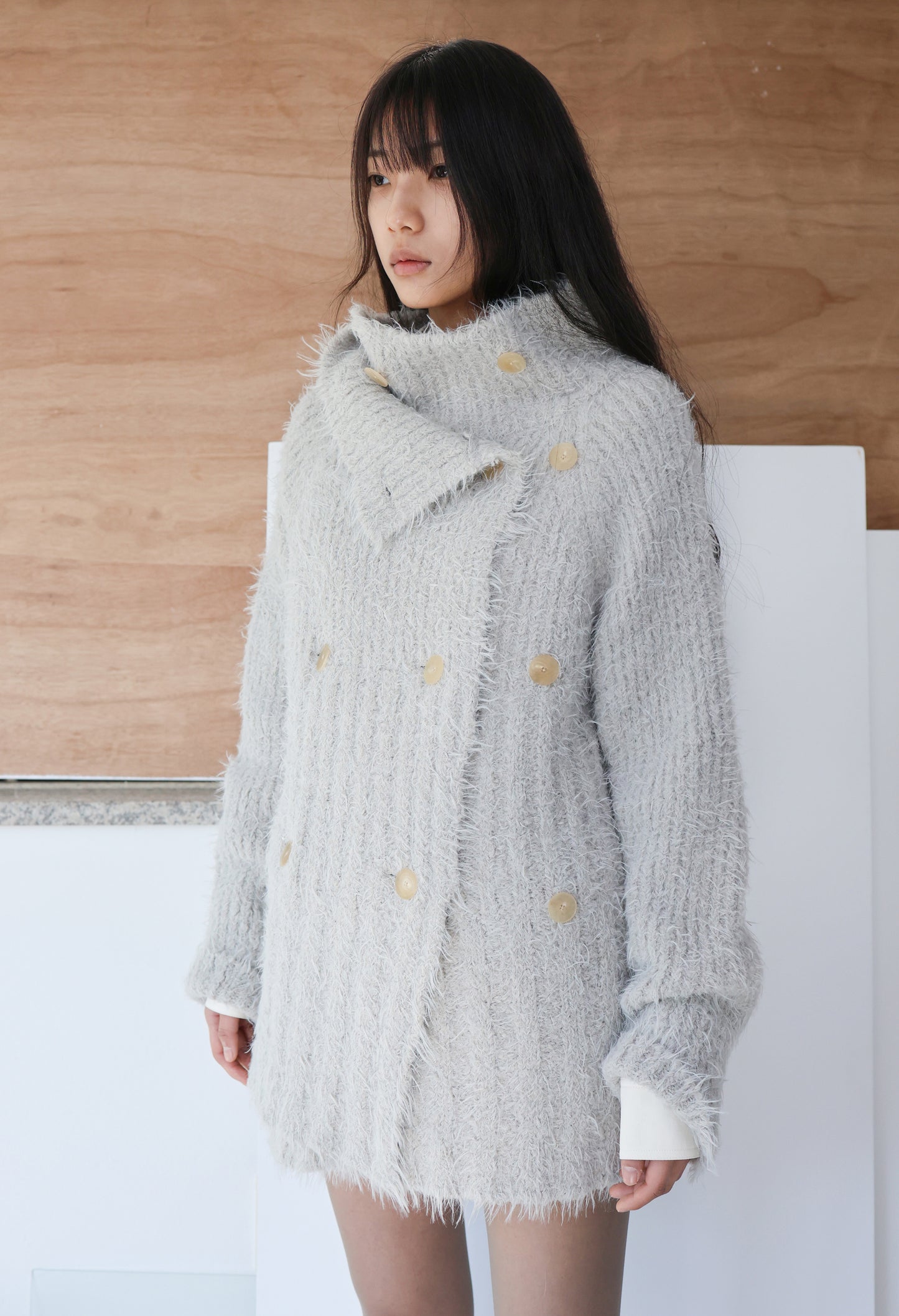 BUTTONED KNIT CARDIGAN