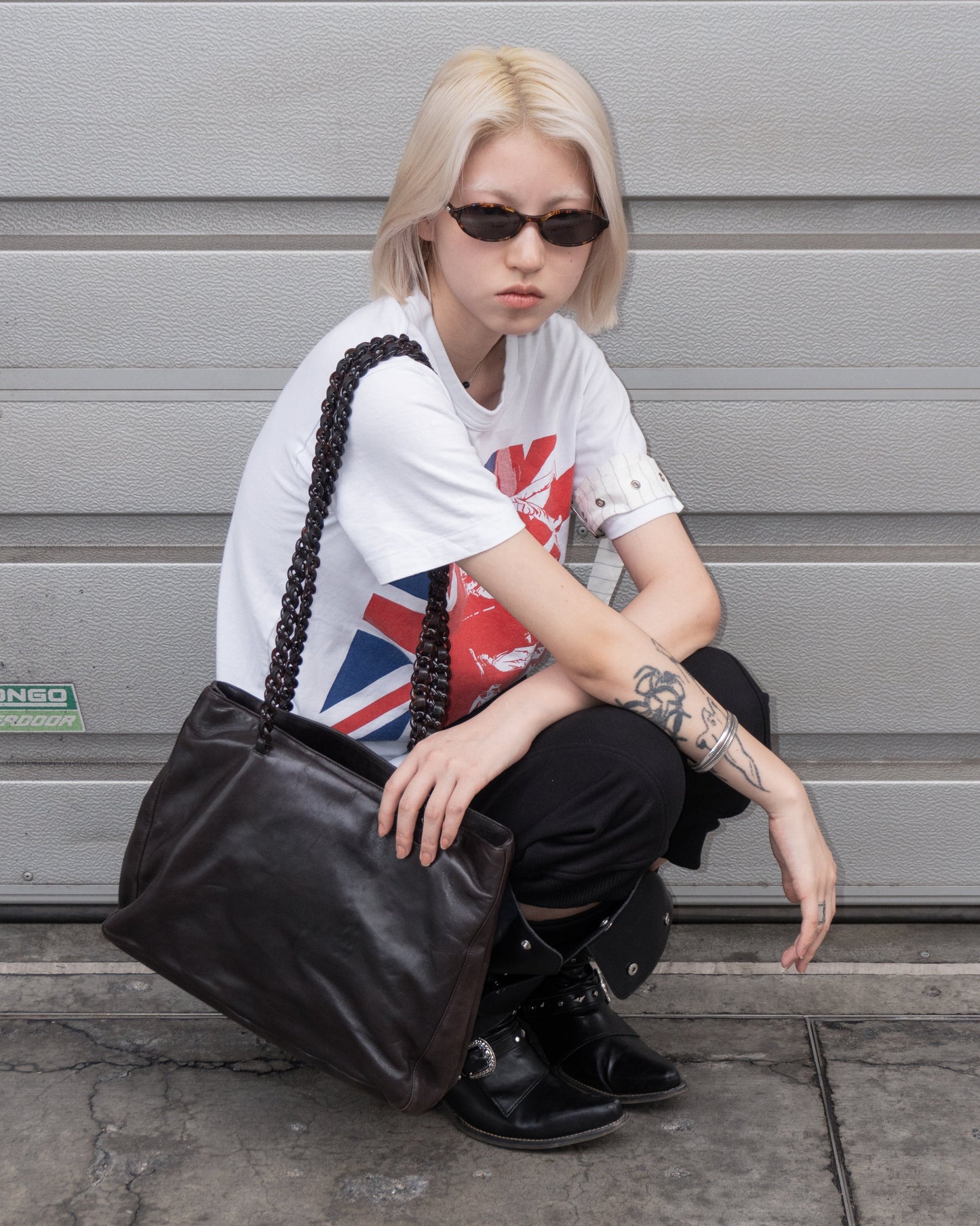 00s PRADA Leather Shoulder bag
