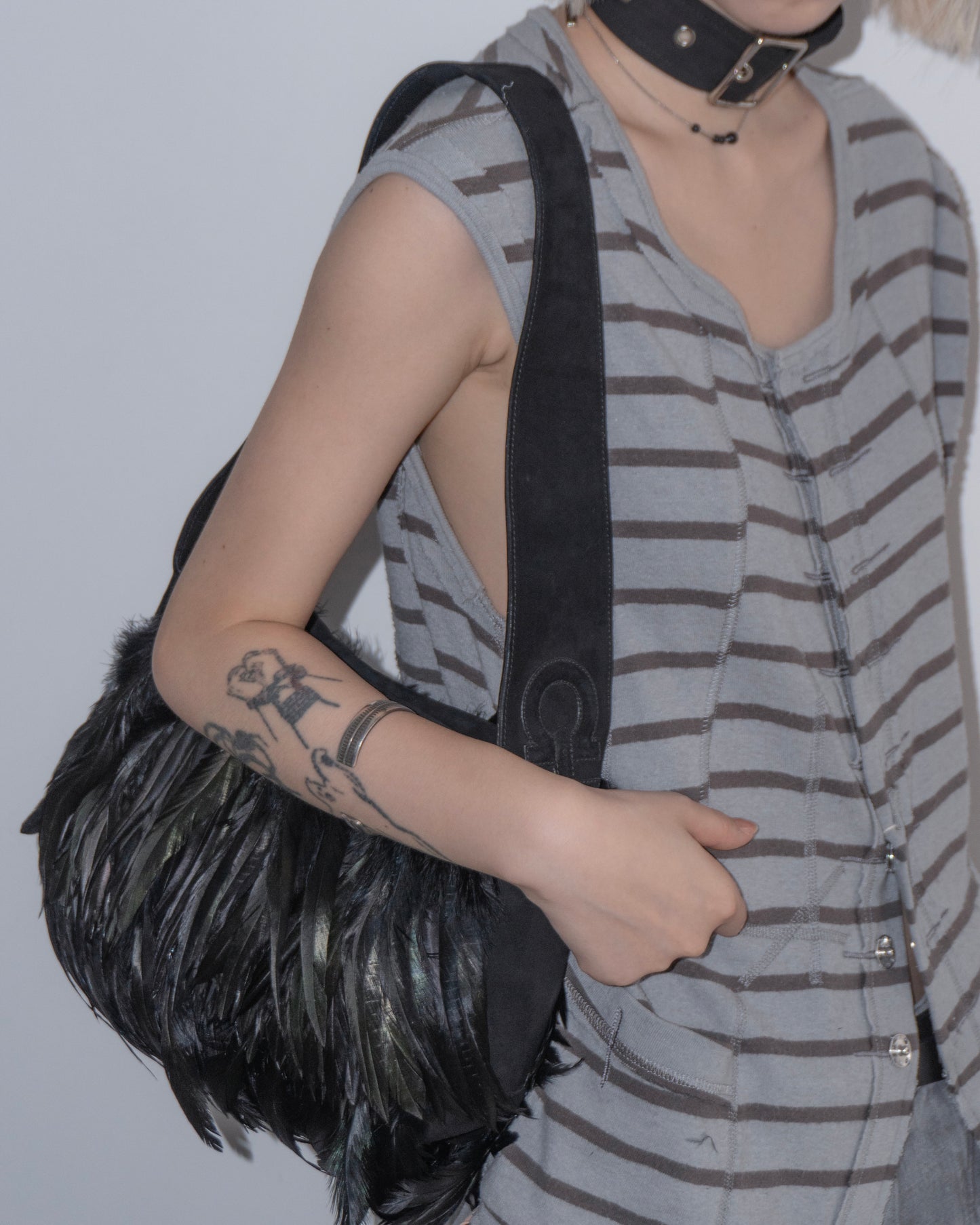 FERRAGAMO Feather Shoulder Bag